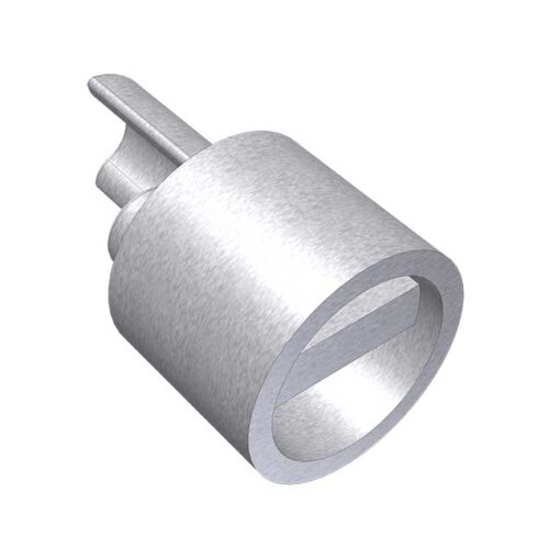 Ponyvafeszítő csődugó, alsó, hasított, d=27 mm csőbe