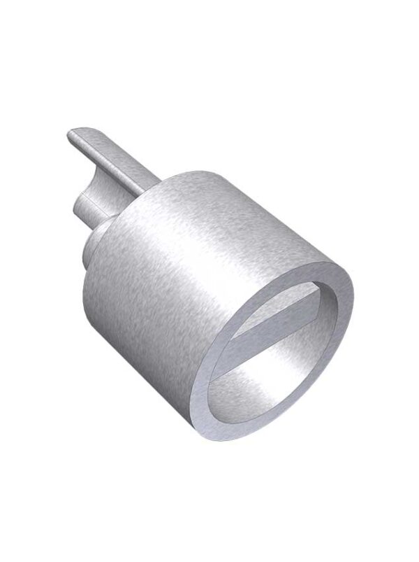Ponyvafeszítő csődugó, alsó, hasított, d=27 mm csőbe