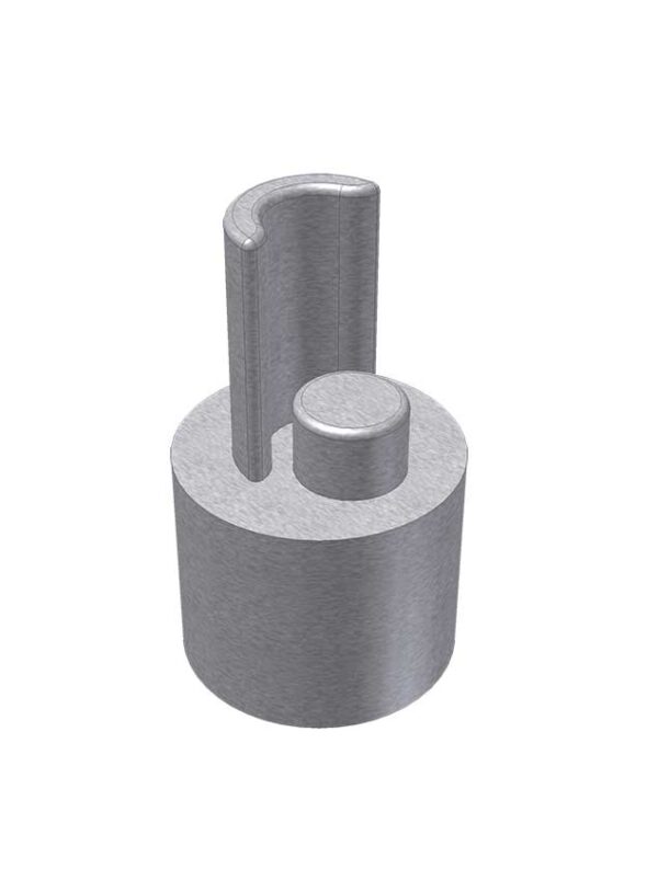 Ponyvafeszítő csődugó, alsó, hasított, d=27 mm csőbe - Image 2