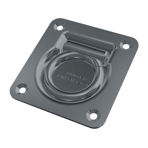 Süllyesztett rakományrögzítő, szögletes, rugós, inox kivitel