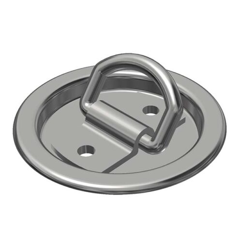 Süllyesztett rakományrögzítő, tányéros garnitúra, kerek,  D=130 mm, horganyzott kivitel