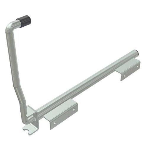 Ajtókitámasztó, l=440 mm, kar=270 mm, horganyzott kivitel