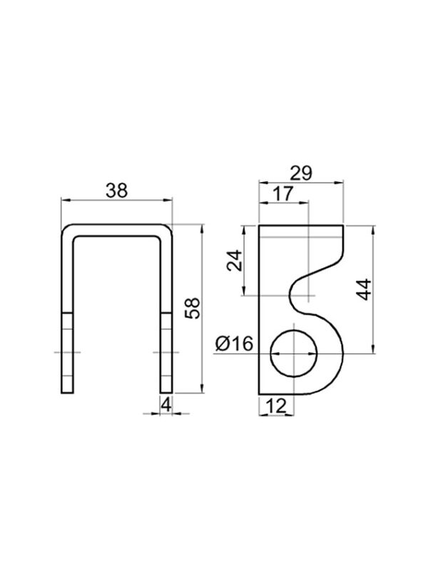 Bill. nyith. zsanér d=14 bak D16 - Image 2