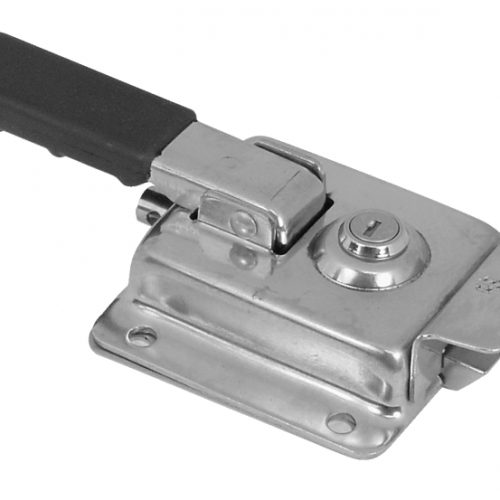 Oldalajtóhoz fogantyús fagyis zár, inox